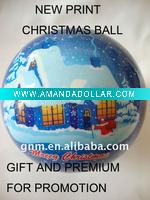 plastic printed christmas ball