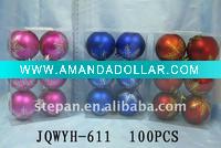 Wholesale Christmas Ball Ornament,Christmas Tree Plastic Ball JQ-611