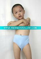 Wholesale kids panties, blue color. cotton fabric, soft feel, stretchy waist band