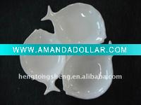 fish shape restaurant ceramic dip bowls
