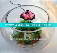 clear bowl shape fish tank