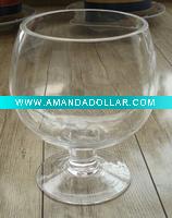 Wholesale Natural clear glass fish bowl with foot