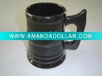 Latest big capacity 700ml blak ceramics beer mug