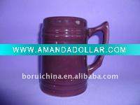 Wholesale glazed ceramic beer mug