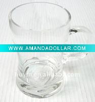 Wholesale GLASSWARE BARWARE HOMEWARE DRINKING GLASS- nice clear glass beer mug with handle