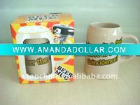 Wholesale stoneware beer mug with printing