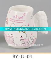 Wholesale Ceramic mug with wing shape handle GF-CI181