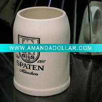 Wholesale 12oz white ceramic beer stein for party-New!