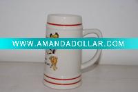 Wholesale High porcelain Plain White Decal Beer Mug