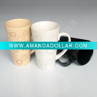 Wholesale 13oz ceramic glazed beer mug with full decal