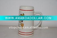 promotion ceramic straight big beer mug