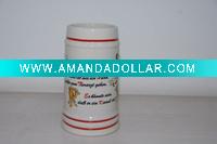 Wholesale White Decal Ceramic Beer Mug