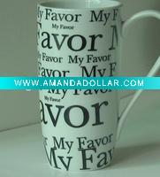 Wholesale 350ml full decal ceramic beer mug with handle