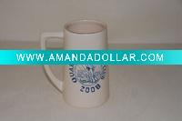 white ceramic beer mug