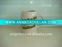 18OZ soild color beer mug with colorful printing