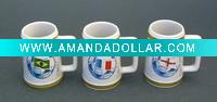 white ceramic beer mug