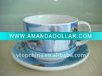 stoneware decal soup mug