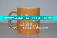 Wholesale Silk screen printing ceramic mug for promotion