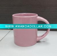 Wholesale sweet pink promotional glazed travel mug