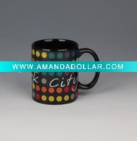 large glazed color ceramic coffee mug