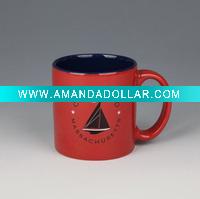 beautiful glazed decal ceramic mug