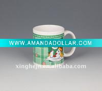 christmas porcelain coffee mug
