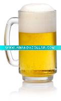 Wholesale clear hand-made beer mug