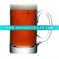 clear hand-made beer mug