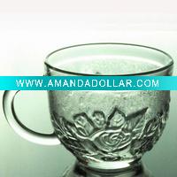 Patterned glass mug