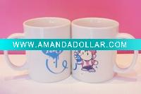 Wholesale ceramic lover mug/porcelain couple mug