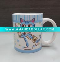 delicate decal ceramic cup