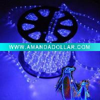 Wholesale led round two wires led string rope light , christmas
