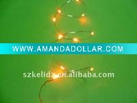 Orange LED christmas string lights