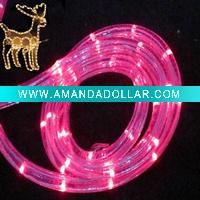 Wholesale led round two wires led string rope light , christmas holiday , outdoor solar led rope light