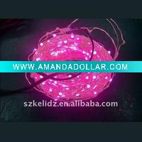 Wholesale 3AA batteries powered string lights,Pink colour