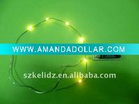 Wholesale Battery operated string lights covered on green wire