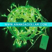Wholesale LED String light Green colour Flicker Style Light Set Transparent Wire