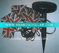 Wholesale solar led Christmas lighting string with UK flag