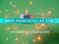 Wholesale 3*AA batteries powered 38pcs orange LED string lights