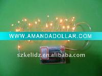 Wholesale Silver wire orange bulb LED string lights