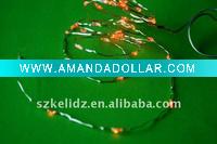 Wholesale 3*AA batteries powered orange LED string lights