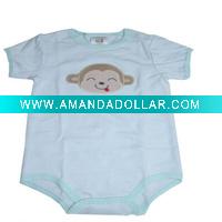 Wholesale Hot sell 100% cotton cute baby romper with embroideried design