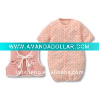 Wholesale cute and soft hand 100%cotton baby rompers