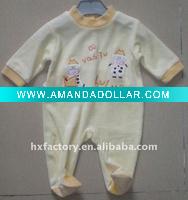 baby soft romper with emb cow MT2447