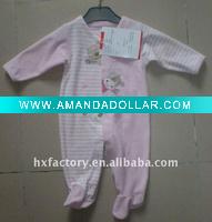 baby soft romper with emb animals MT2445