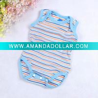 Wholesale 100% cotton non-sleeve baby rompers