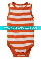Yarn Dyed Stripes Baby Romper made of 100% cotton