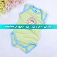 Wholesale 100% cotton short sleeve baby rompers