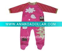 baby girl comforter romper with EMB BC1002