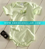 100% cotton short sleeves baby rompers